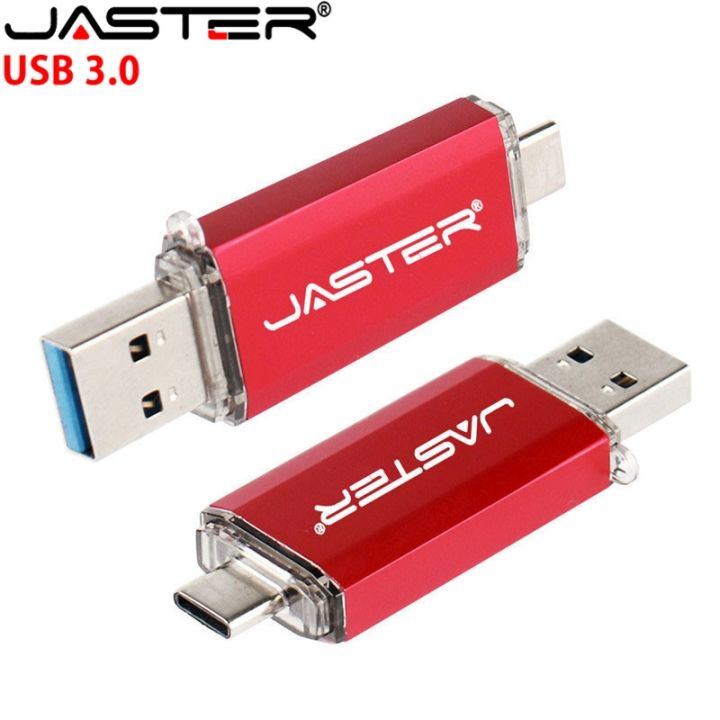 jaster-ubs-3-0-otg-usb-flash-drive-64gb-pen-drive-2-in-1-type-c-micro-usb-stick-3-0-flash-drive-16gb-32gb-128gb-pendrive