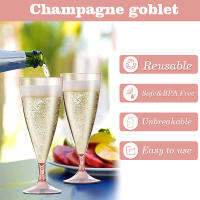 Plastic Champagne Cup Reusable Drink Glasses Champagn tail Cup Home Bar Birthday Anniversaries Party Camping Supplies