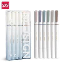 6Pcs/Set Deli  NS701-1/NS701-2 6 Colors Highlighter Paint Marker Pen School Student Office Stationery SuppliesHighlighters  Markers