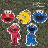 ?? พร้อมส่ง : เข็มกลัดเอลโม่,บิ๊กเบิร์ดและคุ๊กกี้มอนสเตอร์ | Sesame Street(Elmo,Big Bird&amp;Cookie Monster) Enamel Brooch Pin Set.