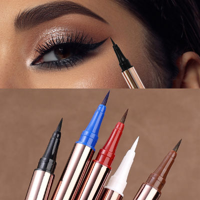 ปากกาอายไลเนอร์แบบน้ำกันน้ำบางเฉียบดินสอที่เขียนขอบตาเครื่องสำอางแต่งหน้าสีด้านสีสันสดใส