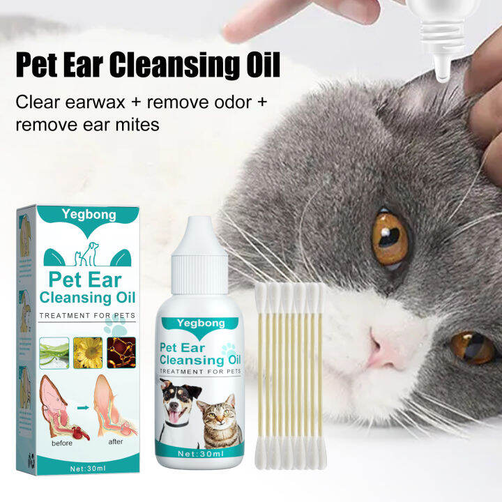 Yegbong 30ml Dog Ear Cleaning Natural Cleansing Insect Oil Soothe ...