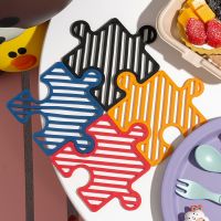 ஐ stitching puzzle heat insulation mat anti-scalding home dining creative plate bowl coaster kitchen