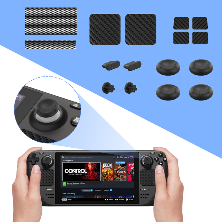 For Steam Deck Host Kit Trackpad Button Sticker Dustproof Dust Plug