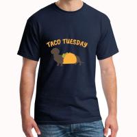 พิมพ์ Taco tuesday สุนัขเสื้อยืดขนาดใหญ่ S ~ 7XL กราฟิกยีนส์เทรนด์ผู้หญิงเสื้อยืด