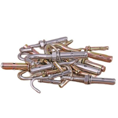 304 Stainless Steel Expansion Screw Hook Expansion Hook Well Cover Inspection Well Net Pull Explosion Hook M6m8m10m12 5Pcs