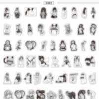 200 Zhang Two-Dimensional Animation Pretty Girl Stickers waifu Lolita Beauty Female Journal Laptop Phone Stickers