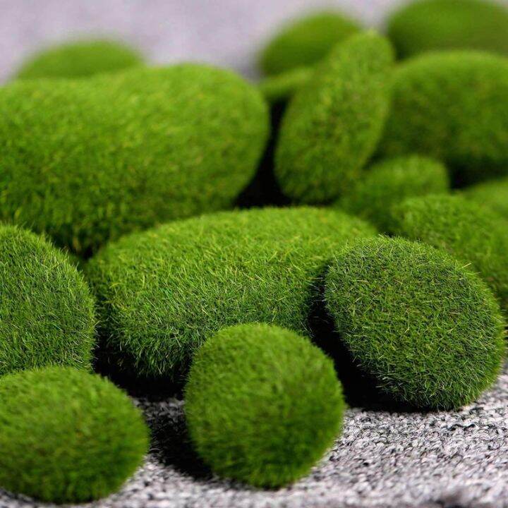 22-pieces-2-sizes-artificial-moss-rocks-decorative-faux-green-moss-covered-stones