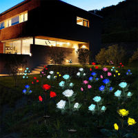 Solar Rose Lamp LED Garden Decoration Simulation Festive Lantern Outdoor Waterproof Courtyard Park Villa Lawn Lamp