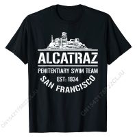 Alcatraz Penitentiary Swim Team San Francisco Tshirt Retro Men Tees Funny T Shirts Cotton Simple Style Gildan