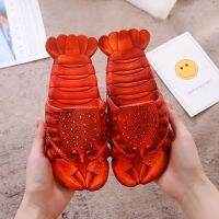 Funny Lobster Summer Mens Womens Slippers Fashion Sandals for Men Women Lobster Slippers Funny Crayfish Beach Slippers House Slippers