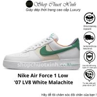 2023 Force 1 low 07 All white รองเท้าลําลอง สําหรับผู้ชาย ผู้หญิง สีเขียว สีขาว AF1 shoes standard ไซซ์ 36-44