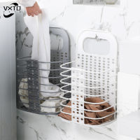 Foldable Plastic Wall-mounted Dirty Clothes Storage Basket Portable Laundry Baske Bathroom Laundry Bags for Dirty Clothes