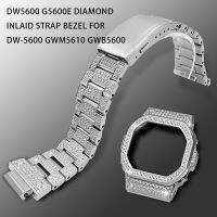 ชุด G5600E DW5600สายนาฬิกาโลหะ316L เคสสายนาฬิกาสแตนเลสสำหรับ DW5000 GW-M5610อุปกรณ์หนามเตยฝังเพชร5600 GW-B5600