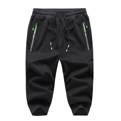 [COD] Cropped mens sports and leisure summer loose 7-point breeches Korean version of the 5-point
