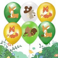 Cartoon Forest Animal Theme Rubber Balloons Baby Bath Anniversary Birthday Party Decorations Balloons