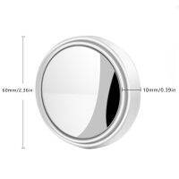 【cw】Rear View Small Round Mirror Blind Spot Mirrors For Cars Two-piece Set 360 Rotation Press New ABS Black White Silver Reflector