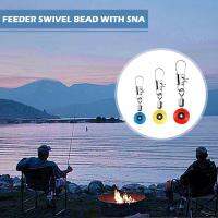 50pcs Feeder Swivel Bead With Snap Outdoor Fishing Accessories E9Y4