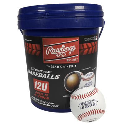 Official League Youth Practice Baseball Bucket, 12 Count baseball training baseball softball