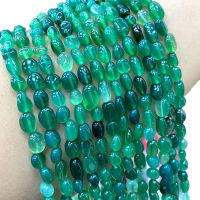 Fine 100 Natural Stone Green Agate Irregular Gravel Gemstone Spacer Beads For Jewelry Making DIY Bracelet Necklace 6-8; 8-10MM