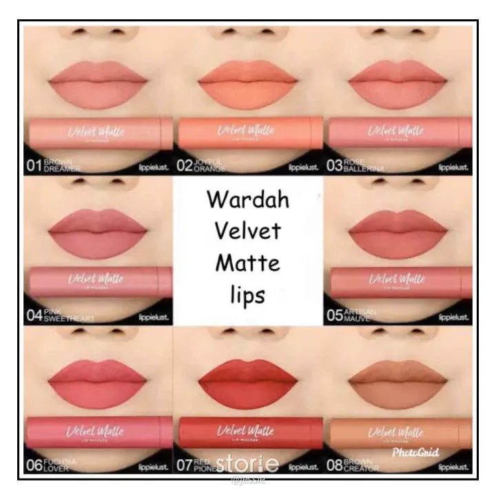 wardah velvet matte warna best seller