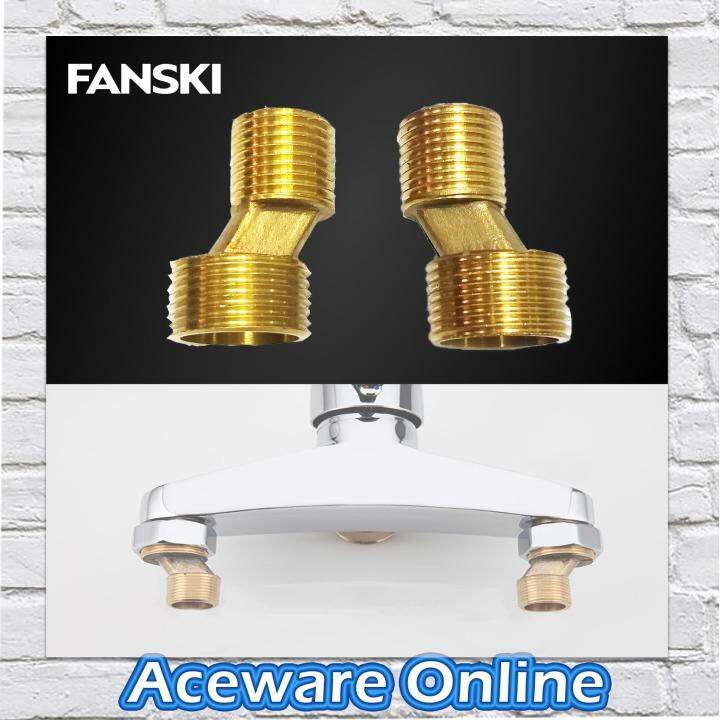 3/4” x 1/2" Wall Mounted Brass Adaptor for Shower Mixer Long Bath Mixer Lazada