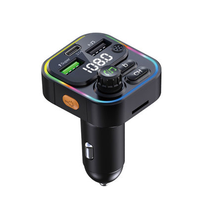 อุปกรณ์ชาร์จโทรศัพท์มือถือในรถยนต์,จอแสดงผลแอลอีดีทรงพลัง USB ได้หลายพอร์ตชาร์จเร็วเครื่องเล่น MP3บูลทูธวิทยุรถยนต์สายยูเอสบีอัจฉริยะกะทัดรัด USB ชาร์จซ้ำได้รวดเร็วรองรับหลายอุปกรณ์ป้องกัน
