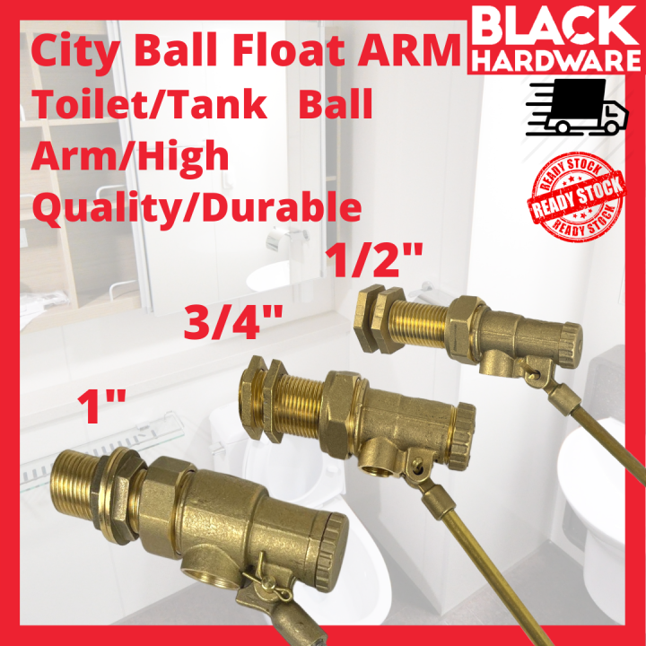 Black Hardware City Ball Float Arm Water Tank Brass Valve Batang Pelampung Tembaga Toilet Float