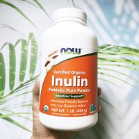 80% OFF ราคา Sale!!! EXP:06/2023 ผงอินนูลินบริสุทธิ์ ออแกนิค Certified Organic Inulin Prebiotic Pure Powder 454 g (Now Foods®)