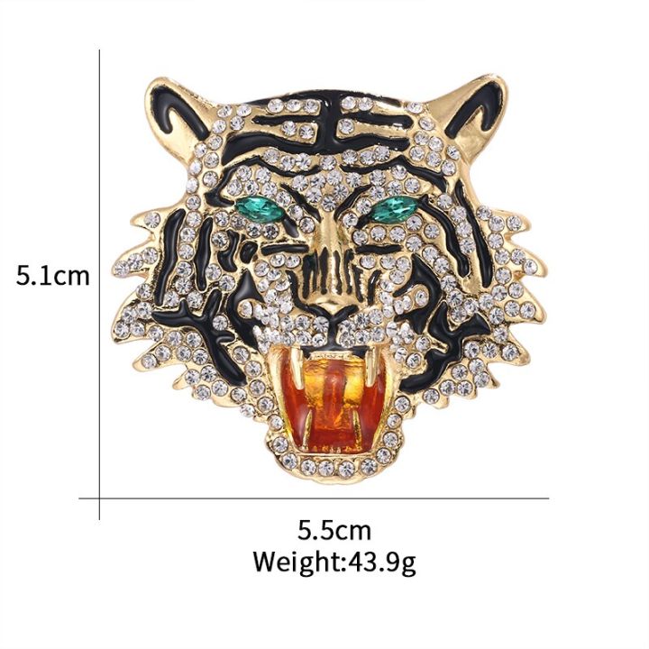 baiduqiandu-เข็มกลัดติดเข็มกลัดลำลองงานปาร์ตี้รูปหัวเสือสำหรับผู้หญิงและผู้ชายเข็มกลัดเสือ