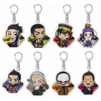 Anime Golden Kamuy Keychain Tsurumi Tokushirou Sugimoto Saichi Acrylic Figure Key Chain Display Model Decor Cosplay Ornaments Nails Screws Fasteners