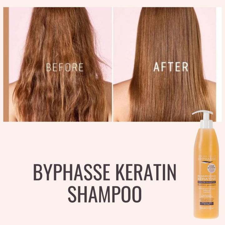 พร้อมส่ง-byphasse-shampoo-with-dry-hair-520ml-แชมพูเคราตินเหล-byphase