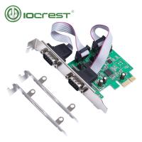 PCI อย่างรวดเร็ว2พอร์ตอนุกรม Rs232 Com Db9การ์ดคอนโทรลเลอร์ PCIe 1.0X1พอร์ตคู่ I/O อะแดปเตอร์แปลงชิป99100 Asix