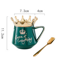 Hot sale Queen of Everything Mug With Crown Lid and Spoon Ceramic Coffee Cup Gift for Girlfriend Wife dropshipping