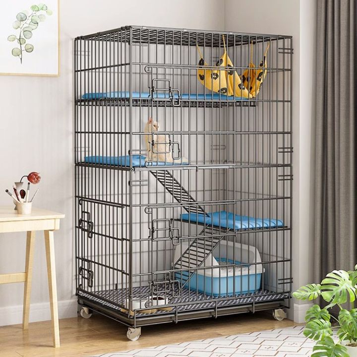 GGMM Cat Cage Home Indoor Super Large Free Space with Toilet Integrated ...