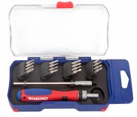 WORKPRO 18 in 1 Ratcheting Screwdriver Set with Slotted Phillips Torx Bits and Extension bar