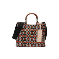 Coccinelle รุ่น Never Without Bag Monogram 180301 กระเป๋าถือผู้หญิง สี MULT.GELSO/BRUL ขนาด 24X18.5X8 cm