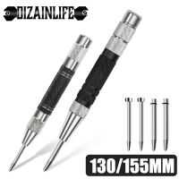 Automatic Center Punch Impact Spring Loaded Adjustable Tension Drilling Marking Tool for Metal/Glass/Wood