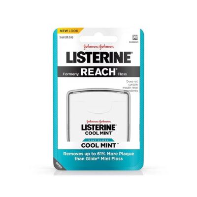 Listerine Cool Mint Interdental Floss, Oral Care, 55 Yards ไหมขัดฟัน ขจัดคราบพลัค
