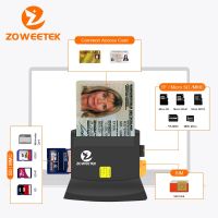 Zoweetek 2.0 USB เครื่องอ่านการ์ดอัจฉริยะแบบมัลติฟังก์ชั่นสำหรับ Micro Sd/tf ที่เก็บบัตรเมมโมรี่การ์ด EMV