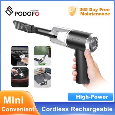 Podofo High-Power Mini Car Mounted Vacuum Cleaner Wireless Charging Fully Automatic Strong Suction