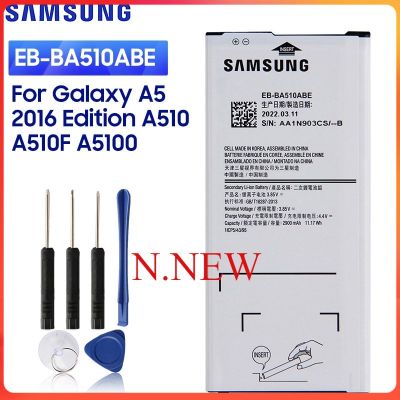 แบตเตอรี่ แท้ Samsung Galaxy A5 2016 A510 A510F A5100 A510M battery EB-BA510ABE EB-BA510ABA 2900mAh ประกัน3 เดือน