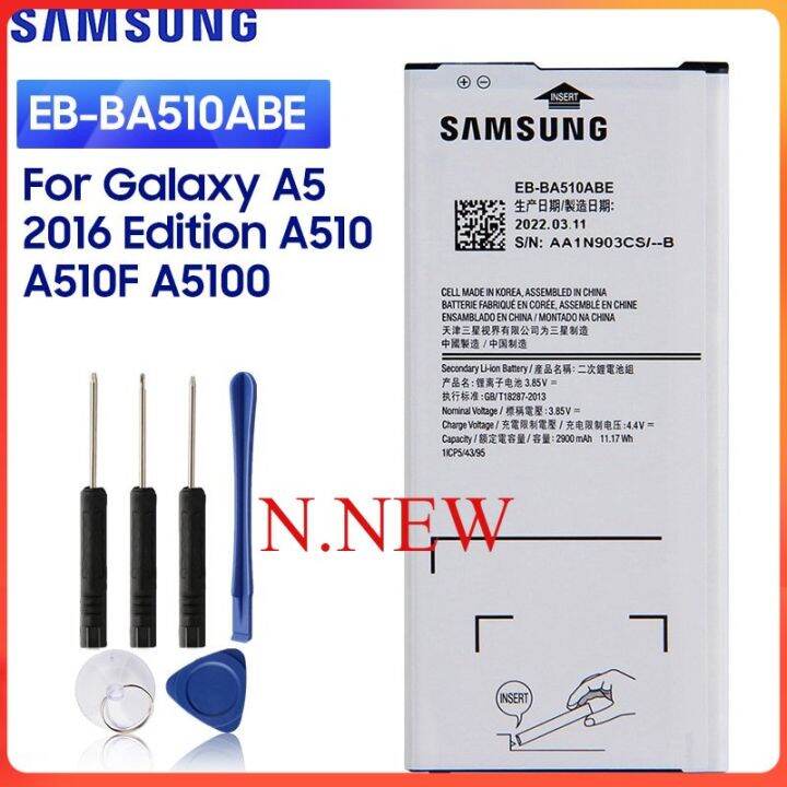 แบตเตอรี่-แท้-samsung-galaxy-a5-2016-a510-a510f-a5100-a510m-battery-eb-ba510abe-eb-ba510aba-2900mah-ประกัน3-เดือน