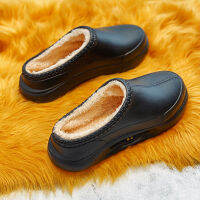 ผู้ชาย Plush รองเท้าอุ่นกลางแจ้ง Warm Garden Clogs Proffesional Chef รองเท้ากันน้ำมันรองเท้ากันน้ำสำหรับสัตว์เลี้ยงทำงาน