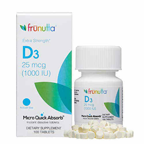 [PREORDER] Frunutta Vitamin D3 1000 IU Under The Tongue Instant Dissolve Tablets 25 mcg x 100