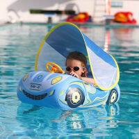 New Inflatable Car-Shaped Swim for Children with Sunshade and Horn Seat Ring.