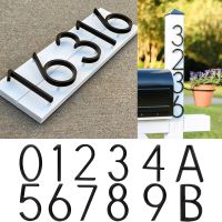 【LZ】㍿○  Metal Door House Number Outdoor Black Door Number Plate Letter Sign with Screws for Mailbox Apartment Room Home Decoration