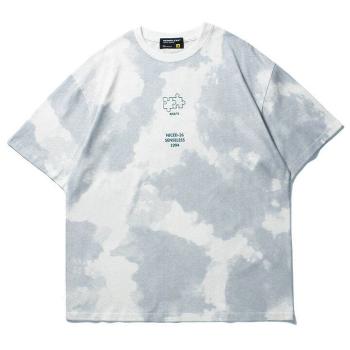 mens-t-shirt-blue-sky-pattern-tie-dye-printed-shortsleeve-hip-hop-oversize-cotton-casual-harajuku-streetwear-top-tee-tshirts