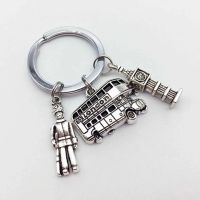 1 London Keychain Big Ben Key Ring London Bus Charm And A Gift For Travelers From The British Guard