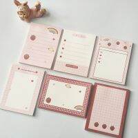 50 Sheets Strawberry Plaid Memo Pad Decor Message Notes Paper DIY Scrapbook Daily Check To Do List Cute Notepad School Supplies